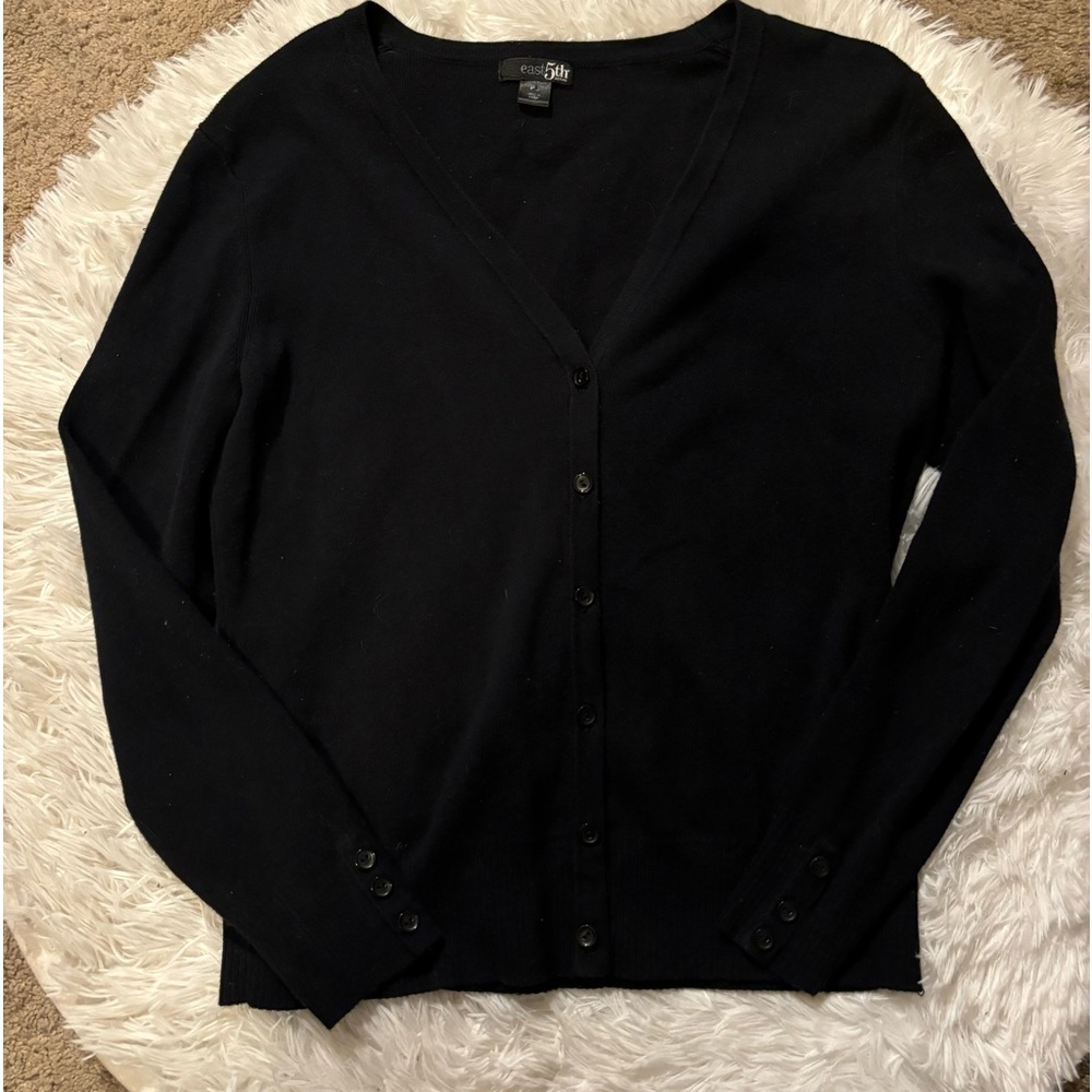 black button up cardigan